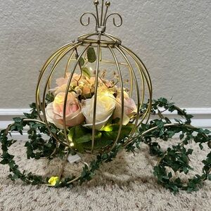 Gold Floral Carriage Home Accent